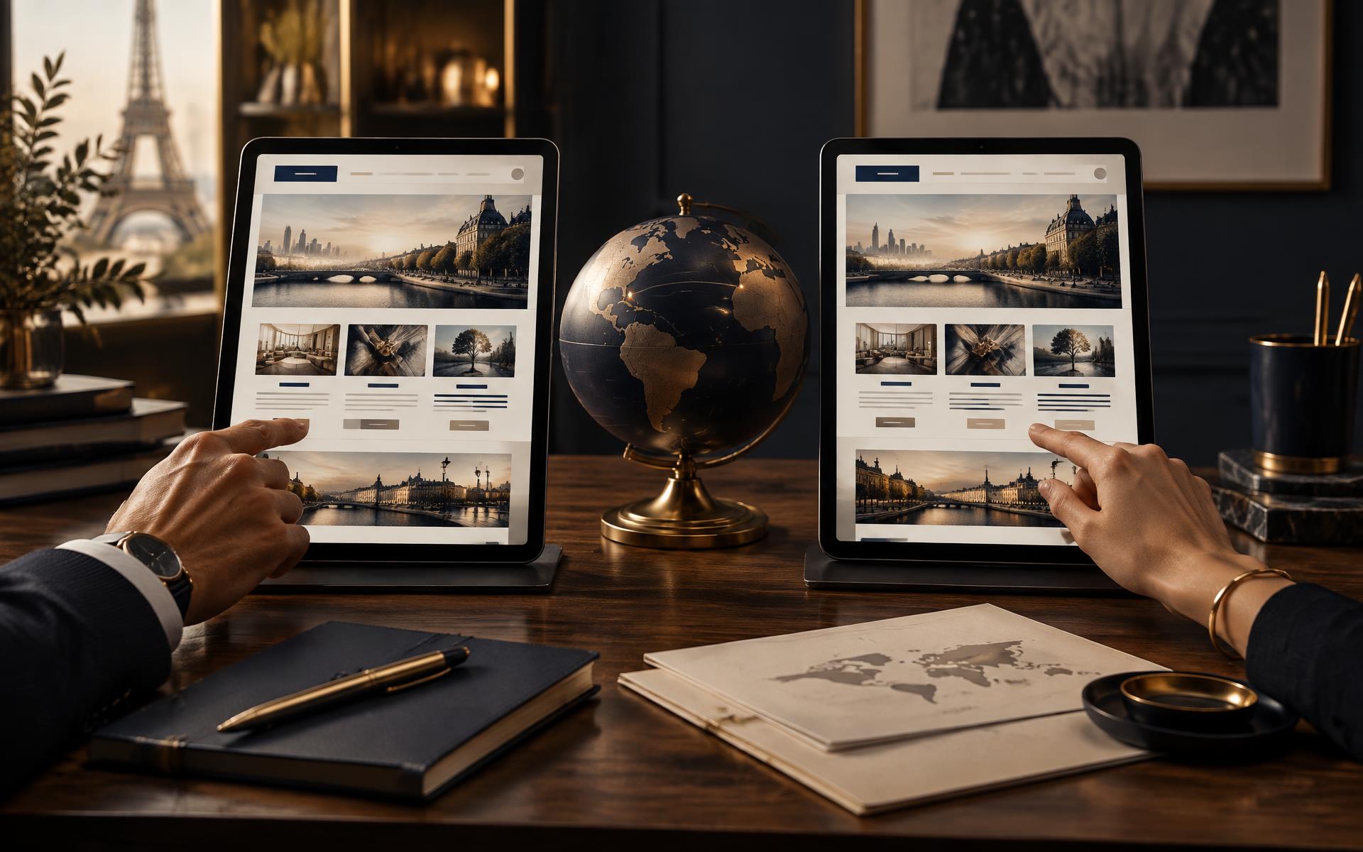 Une même expérience numérique est adaptée côte à côte pour deux publics internationaux.